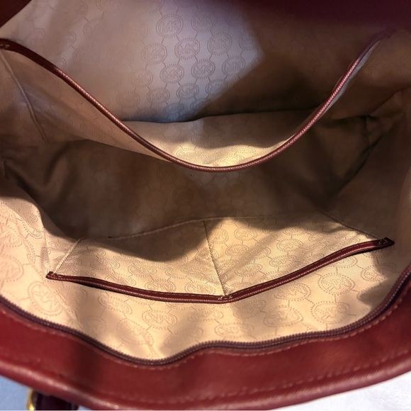 Michael Kors Red Burgandy Tote - Picture 7 of 9